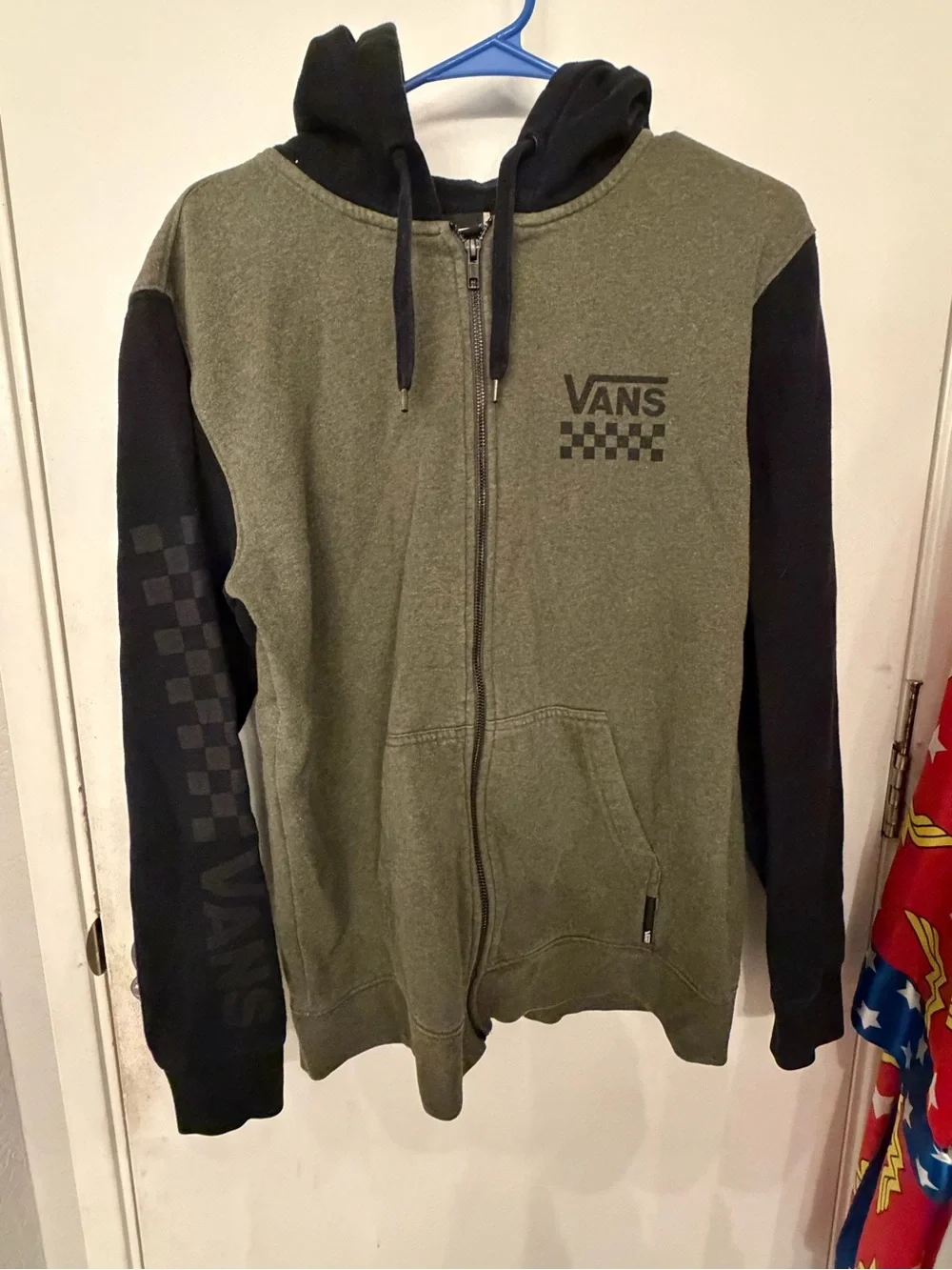 Vans Olive & Black Zip-Up Hoodie